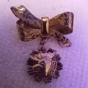 Gold toned Women of the Moose Club Pin